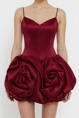 doreen 3d flower bud mini dress