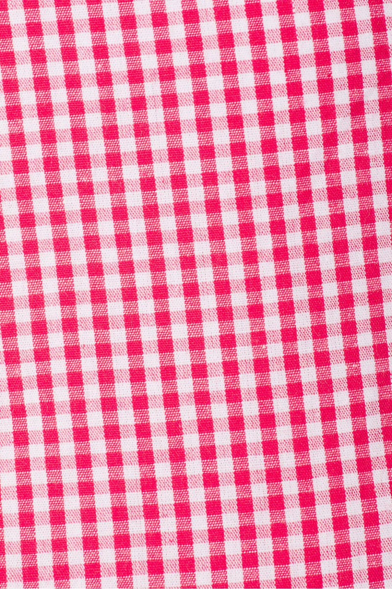 joyce grid strap mini dress in pink