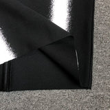 BLACK WHITE MIXED BODYCON MINI DRESS