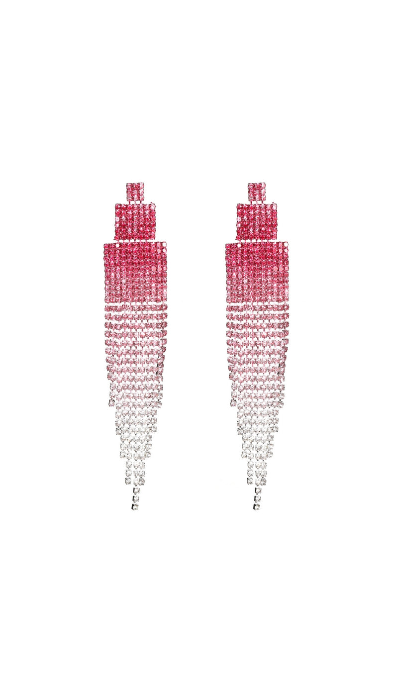 Dix Rhinestone Tassel Earrings