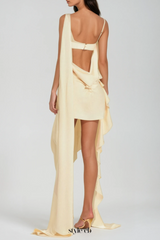 Teada Cutout Drape Mini Dress