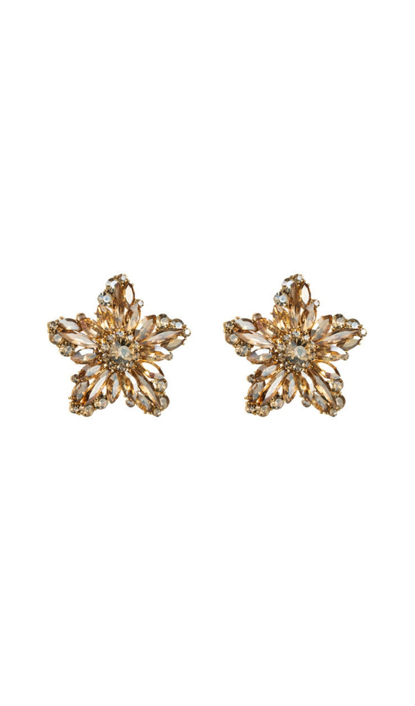FLOWER RHINESTONE EARRINGS