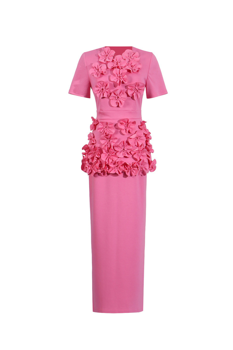 trista Flower Two-Piece Set in pink