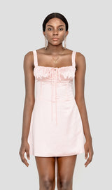 CORSET MINI DRESS IN PINK