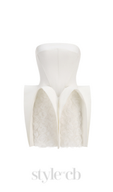 beverly Calais Strapless Flower Mini Dress