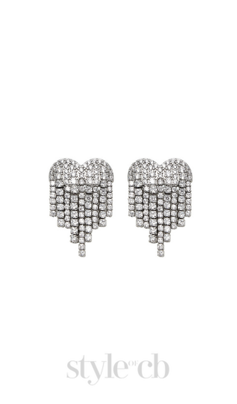 Heart Tassel Earrings