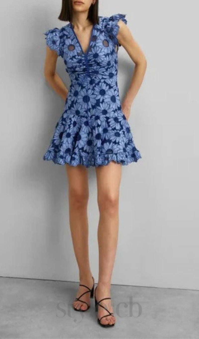 ANNIS FLOWER PRINTED MINI DRESS
