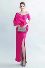 PINK BOW-KNOT MIDI DRESS