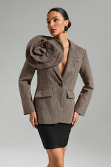 Sada Flower Blazer - Brown
