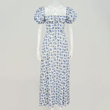 FLORAL MIDI DRESS IN BLUE
