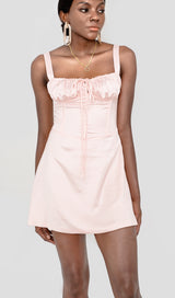 CORSET MINI DRESS IN PINK