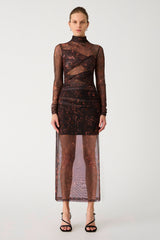 MADIGRAL MESH MIDI DRESS