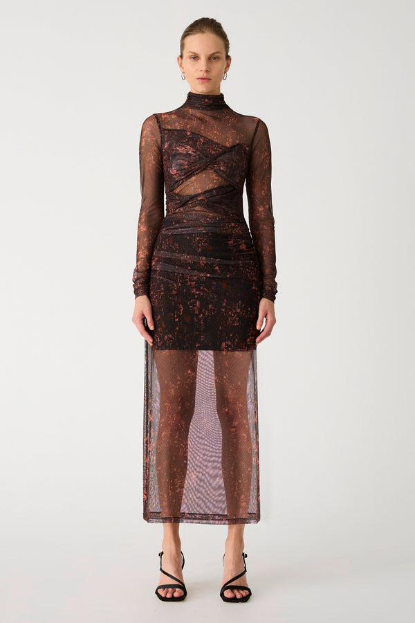 MADIGRAL MESH MIDI DRESS