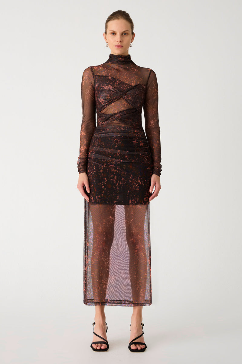 MADIGRAL MESH MIDI DRESS