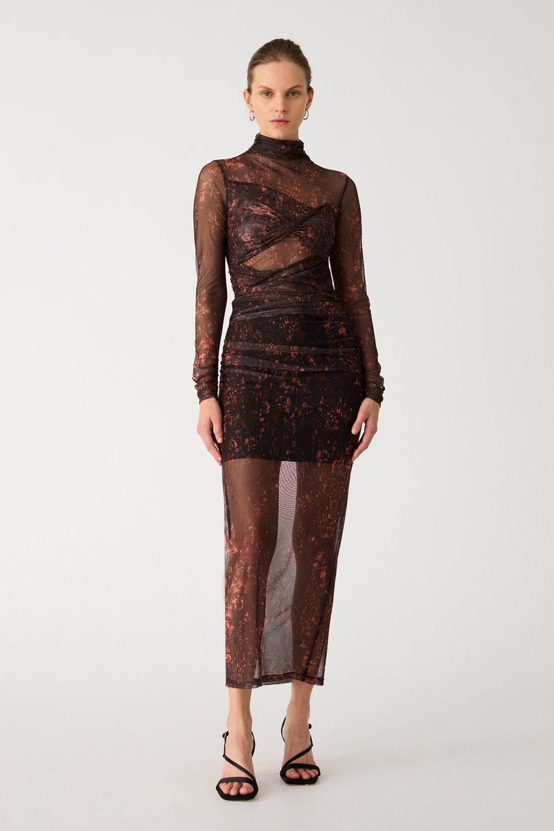 MADIGRAL MESH MIDI DRESS