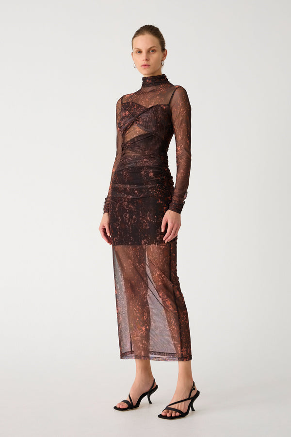 MADIGRAL MESH MIDI DRESS