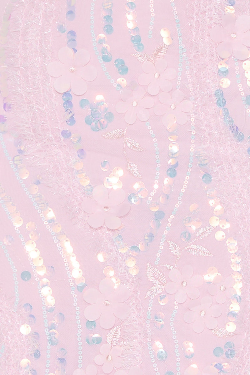 Girly Charms Strapless Midi Dress Pink