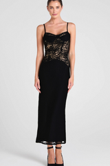 SPAGHETTI LACE MAXI DRESS