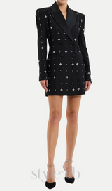 Cachi Diamante Embellished Blazer Mini Dress