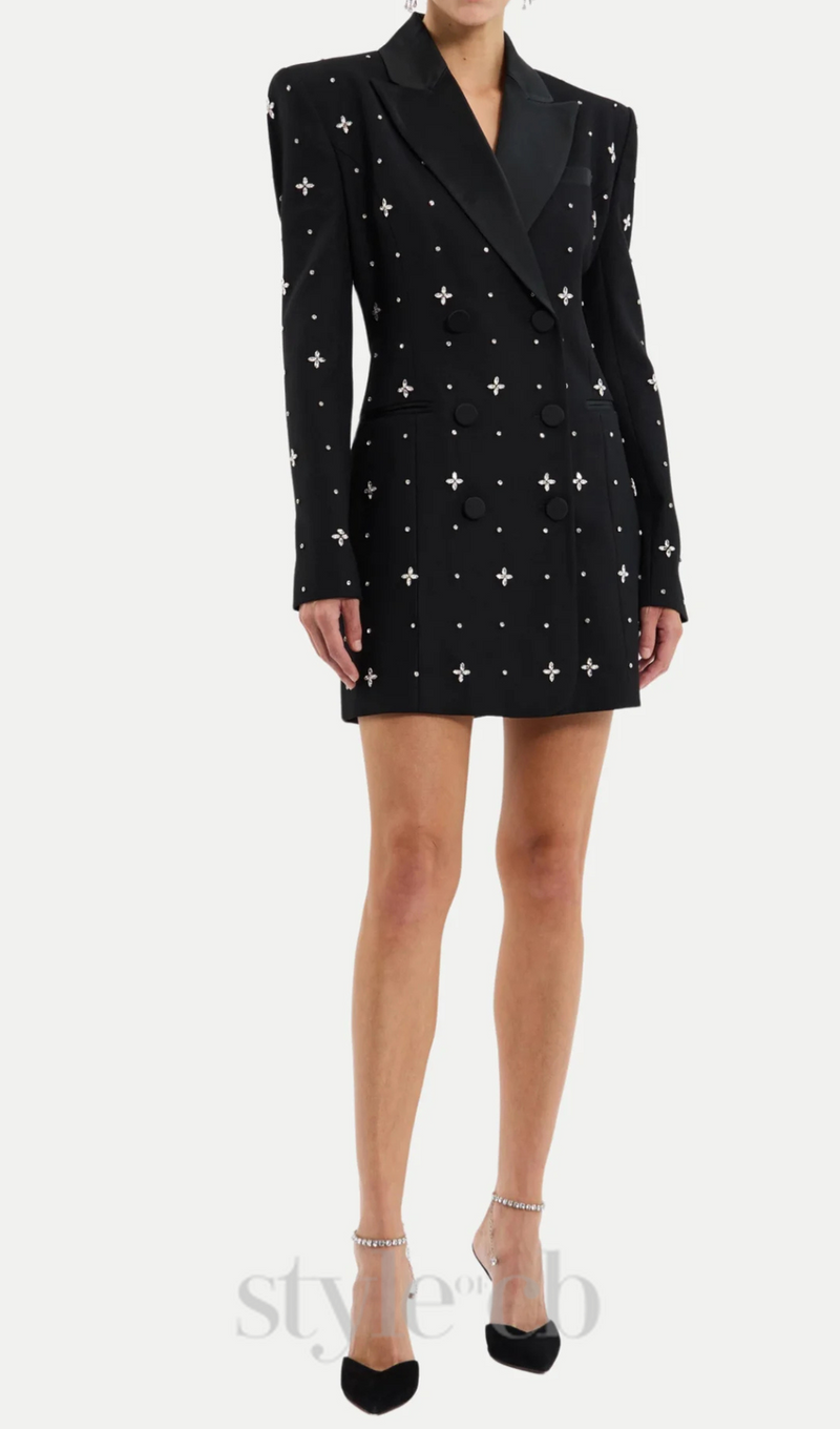 Cachi Diamante Embellished Blazer Mini Dress