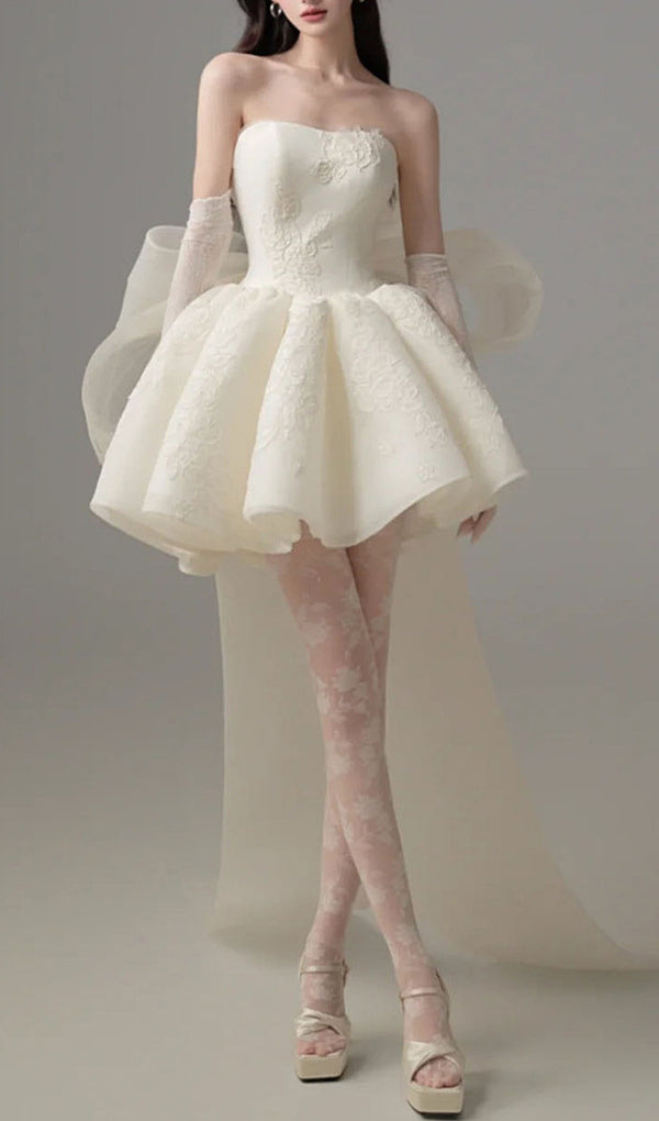 Dervla Strapless Bow Mini Dress