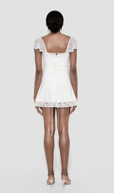 SATIN  LACE MINI DRESS