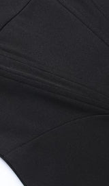 STRAPLESS FEATHER CORSET DRESS IN BLACK Dresses styleofcb 