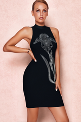 CRYSTAL-EMBELLISHED MINI DRESS