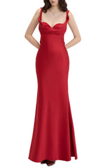 gwendolyn corset bodycon mermaid maxi dress in red