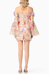 tabitha multicolor Off Shoulder Mini Dress in Floral