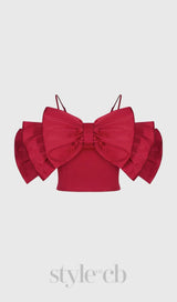RIBBON TOP - RED