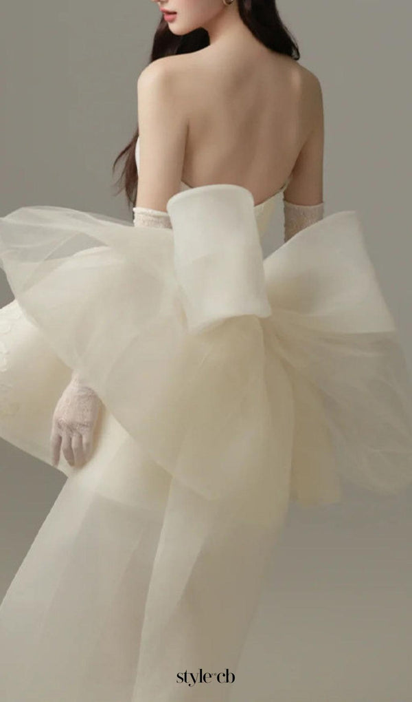 Dervla Strapless Bow Mini Dress