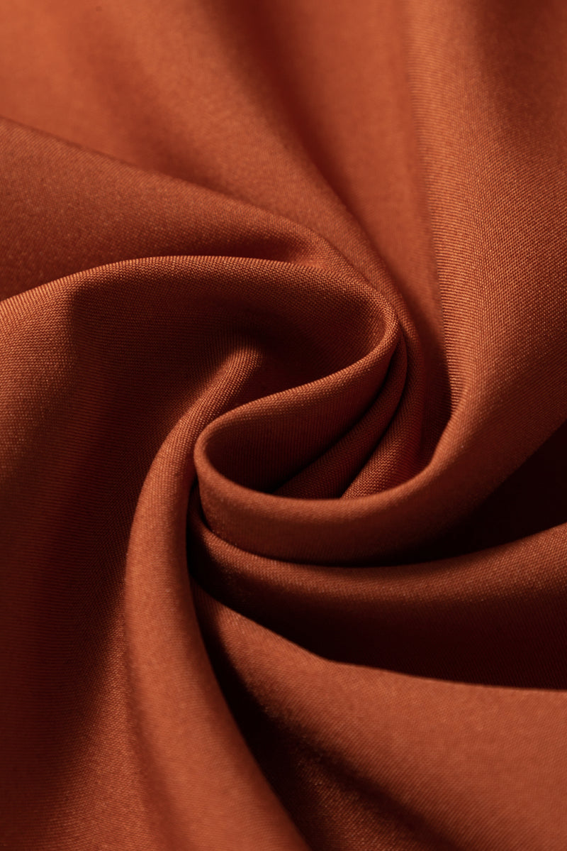 Apricot Floral Leaves Embroidered High Waist Maxi Skirt