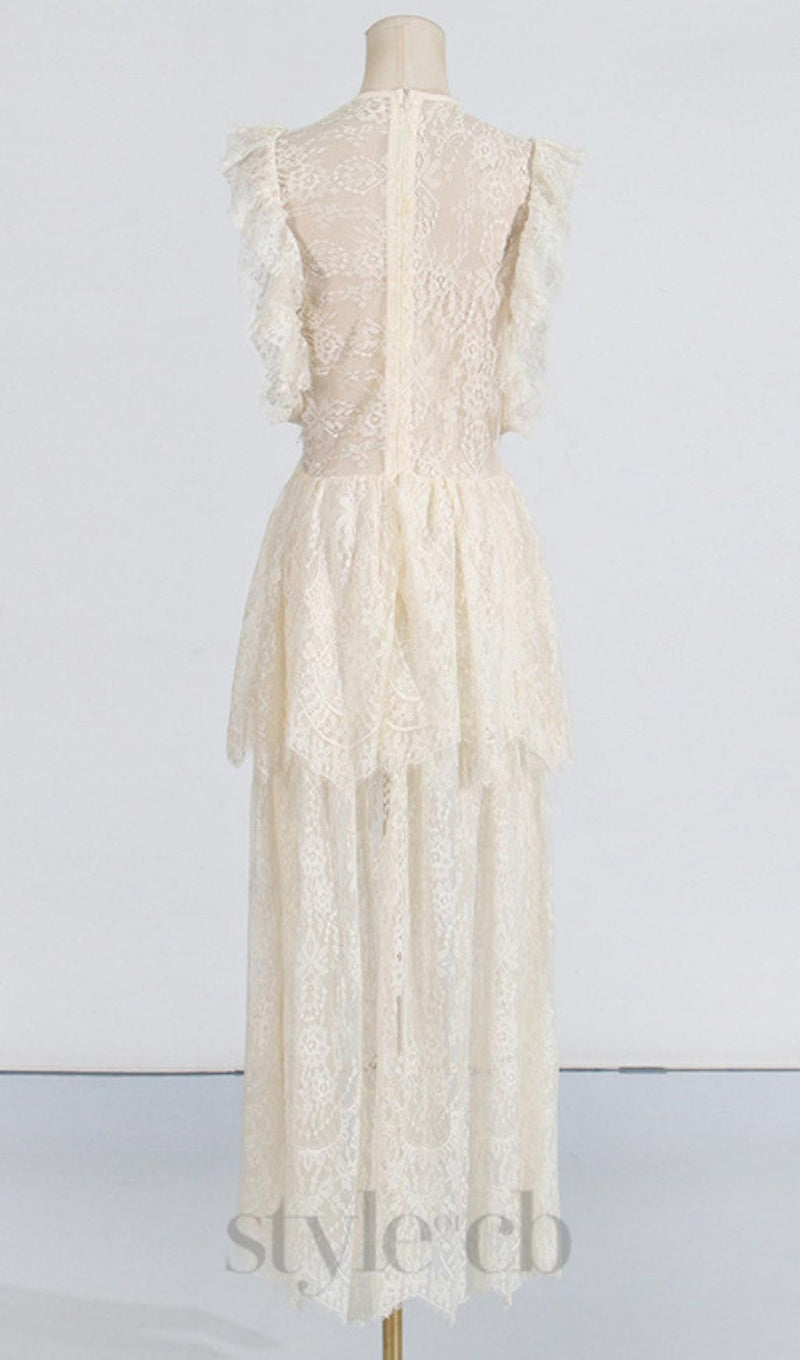 Tiered Lace Maxi Dress