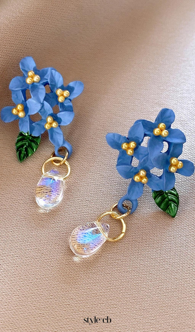 Dulcinea Blue Flower Earrings