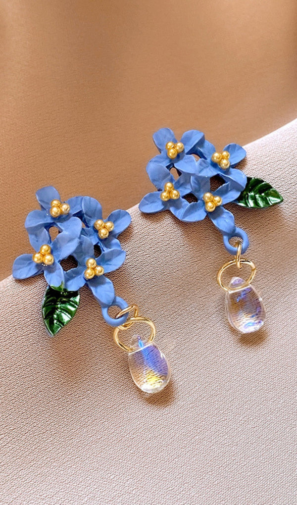 Dulcinea Blue Flower Earrings