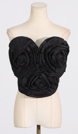 ANIMA 3D FLOWER TOP IN RED