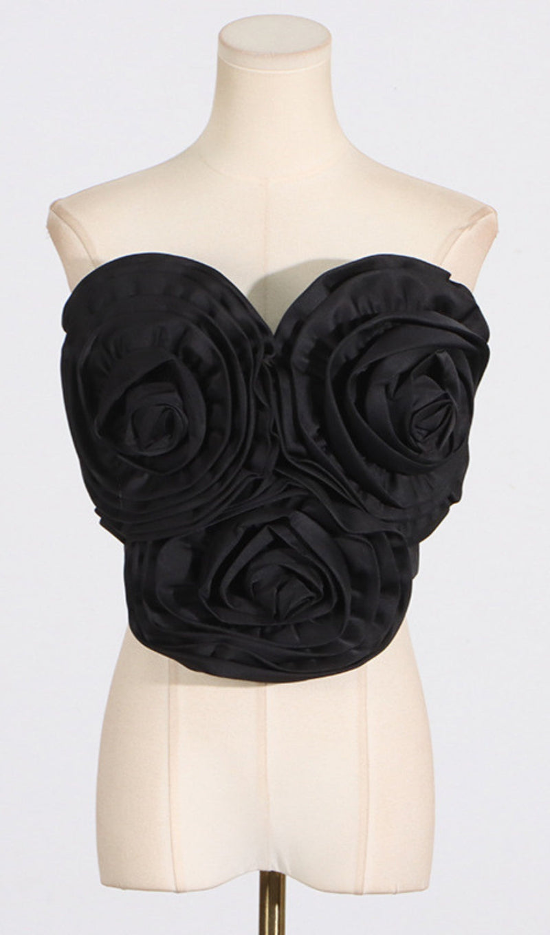 ANIMA 3D FLOWER TOP IN RED