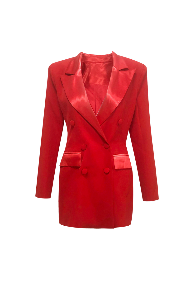 Monica Blazer dress in red