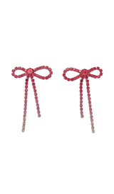Danelle Rhinestone Bow Earrings