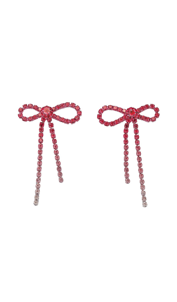Danelle Rhinestone Bow Earrings