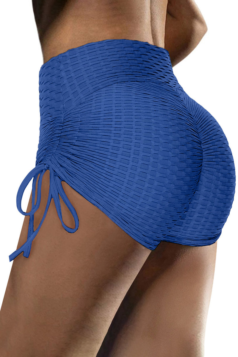 Gray Butt Lifting High Waist Yoga Shorts