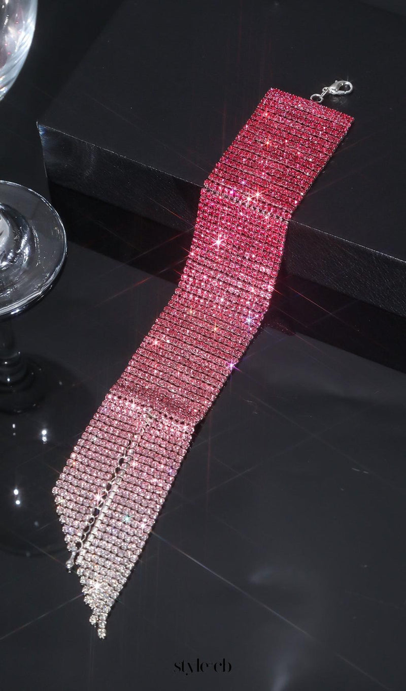 Danna Pink Rhinestone Bracelet
