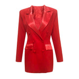 Monica Blazer dress in red