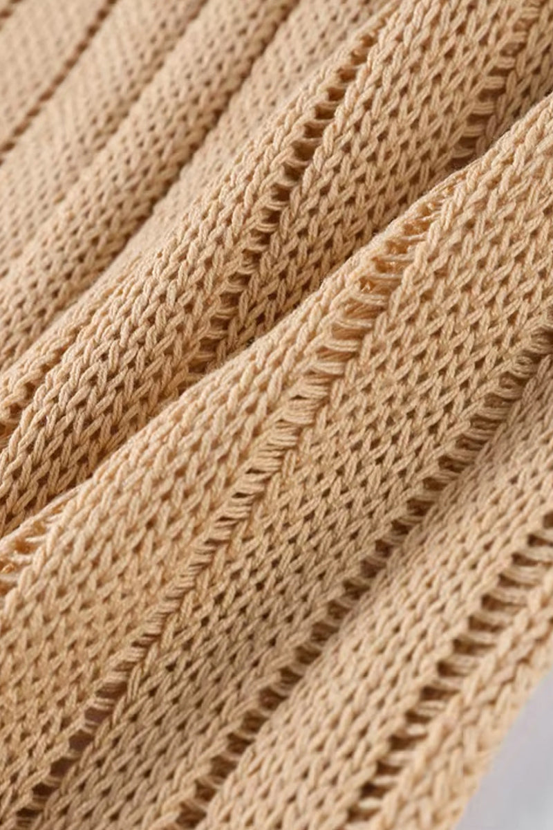 elma Golden Aura v-neck Knitted maxi Dress