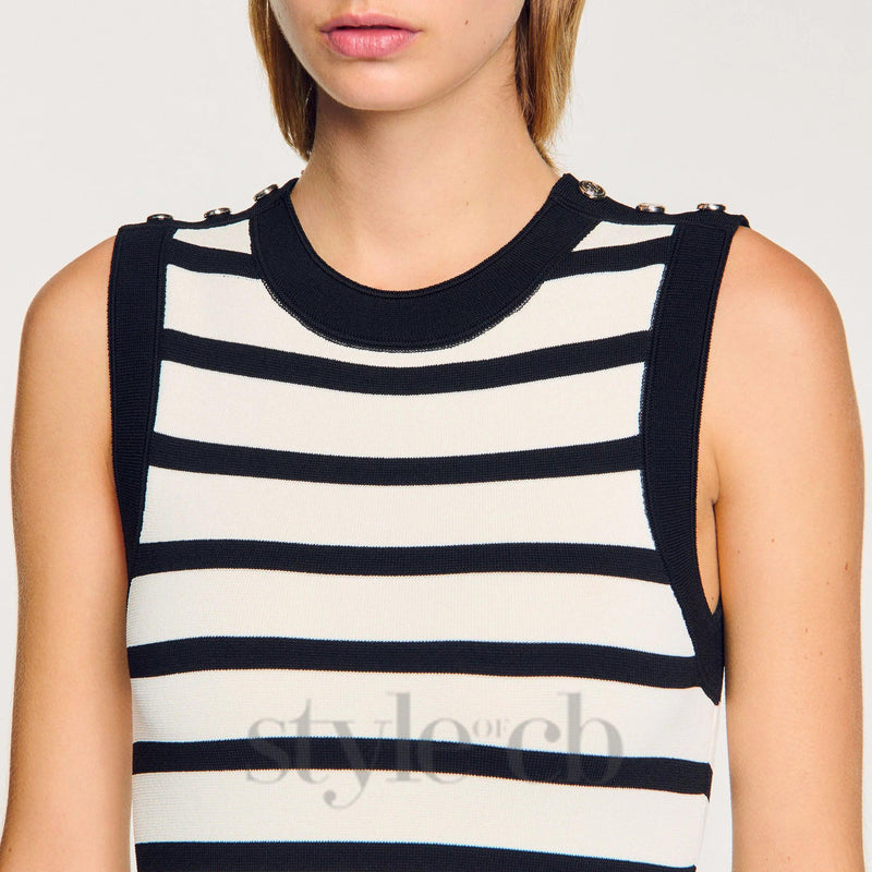 striped knit mini dress