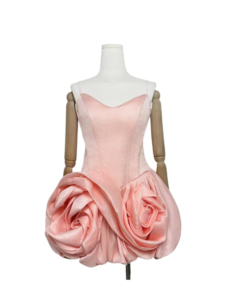 doreen 3d flower bud mini dress