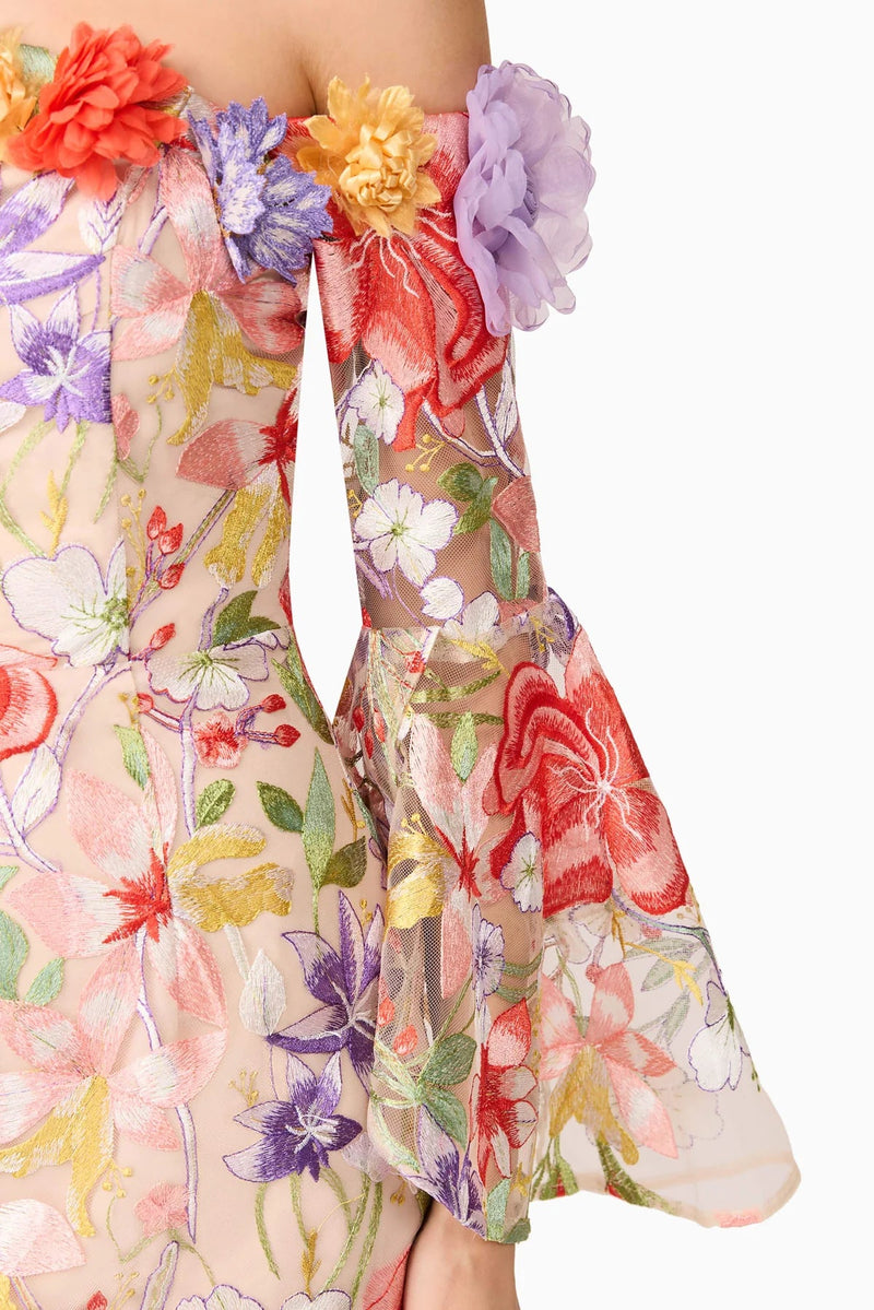 tabitha multicolor Off Shoulder Mini Dress in Floral