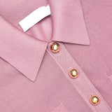 dominic Pink Viscose Knit Midi Dress