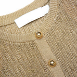 margaret Gold Lurex Knit Mini Dress